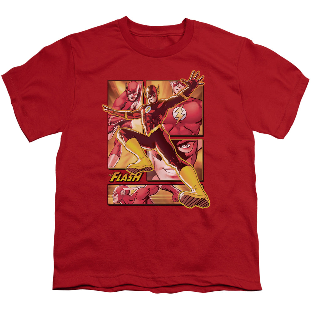 Justice League Flash Kids Youth T Shirt Red Officially Licensed