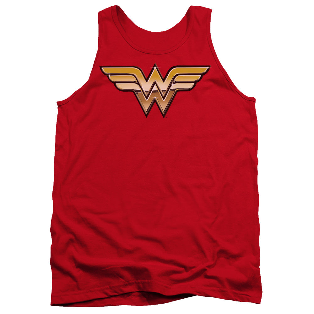 Justice League Golden Mens Tank Top Shirt Red Officially Licensed