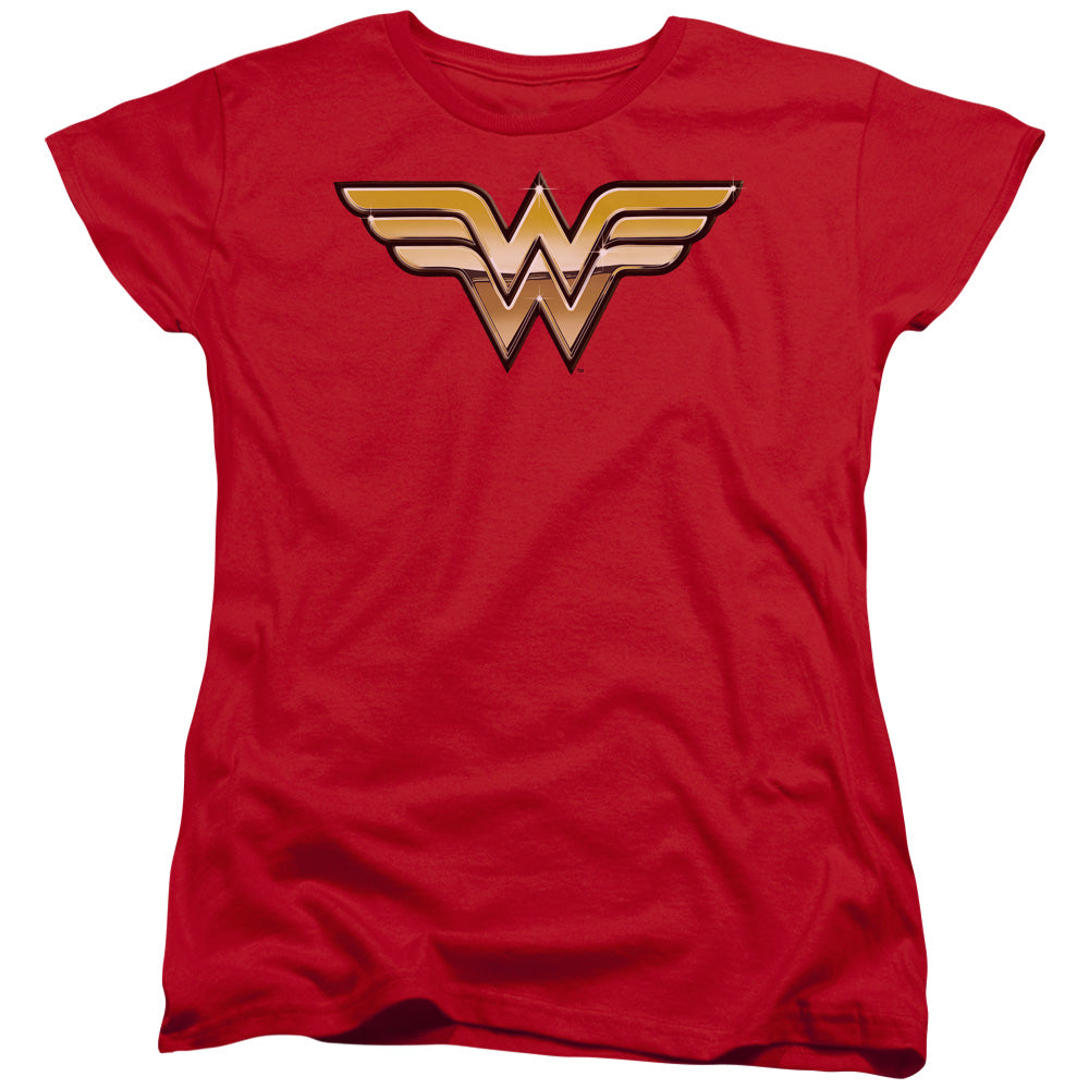 Justice League Golden Womens T Shirt Red Officially Licensed