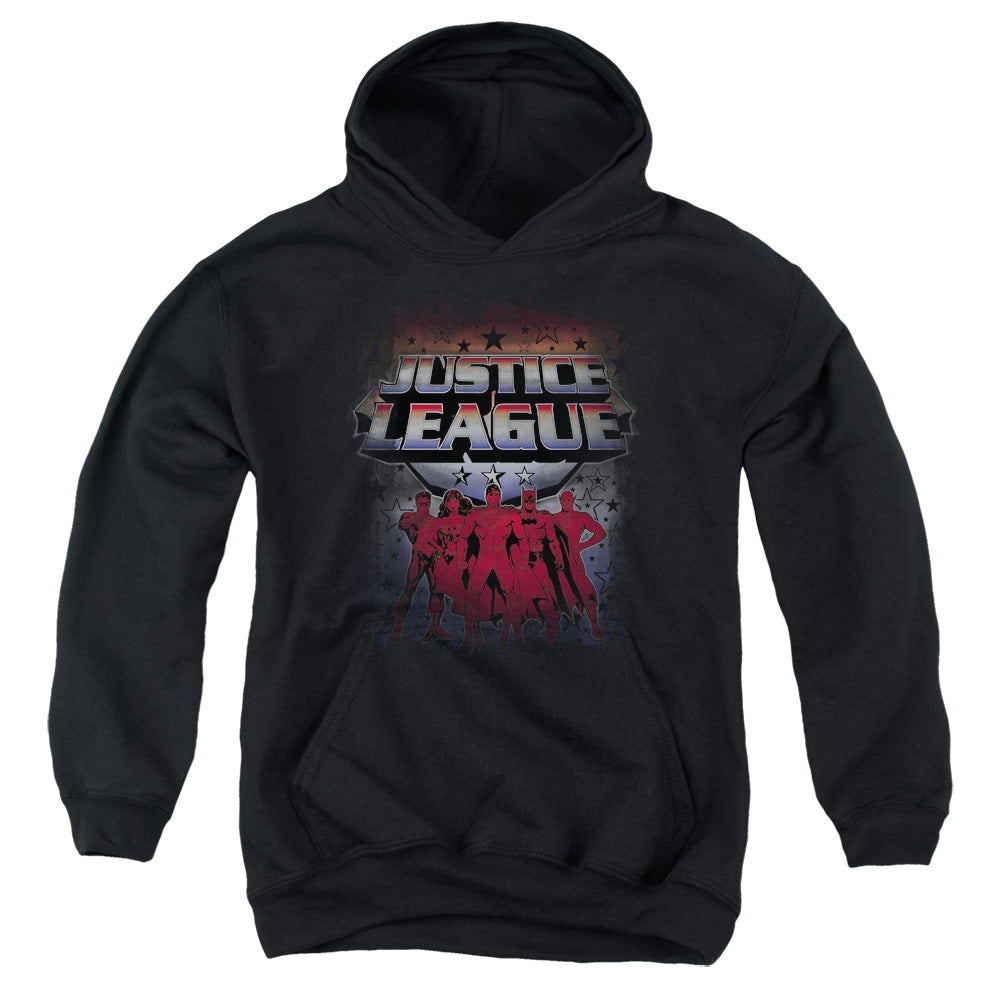 Justice League Star League Kids Youth Hoodie Black Officially Licensed