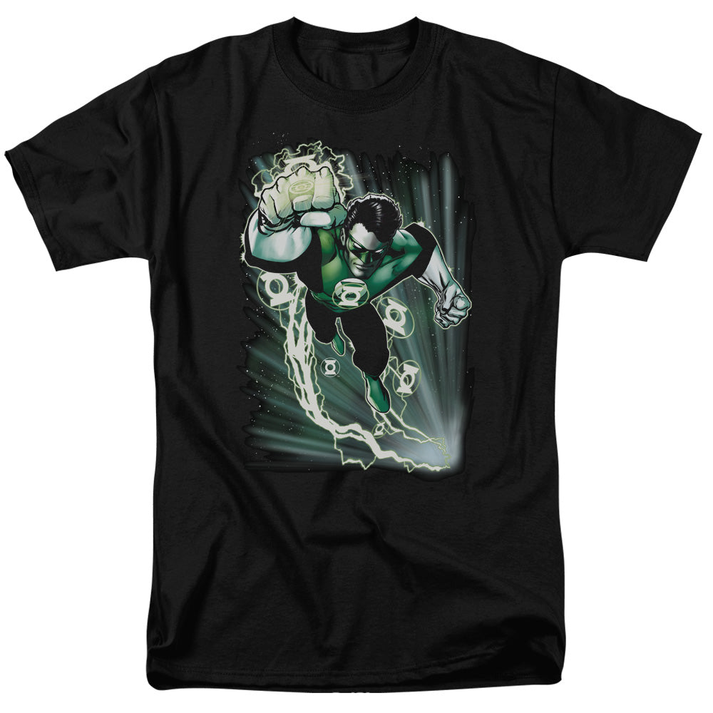 Justice League Of America Emerald Energy Mens T Shirt Black Officially Licensed