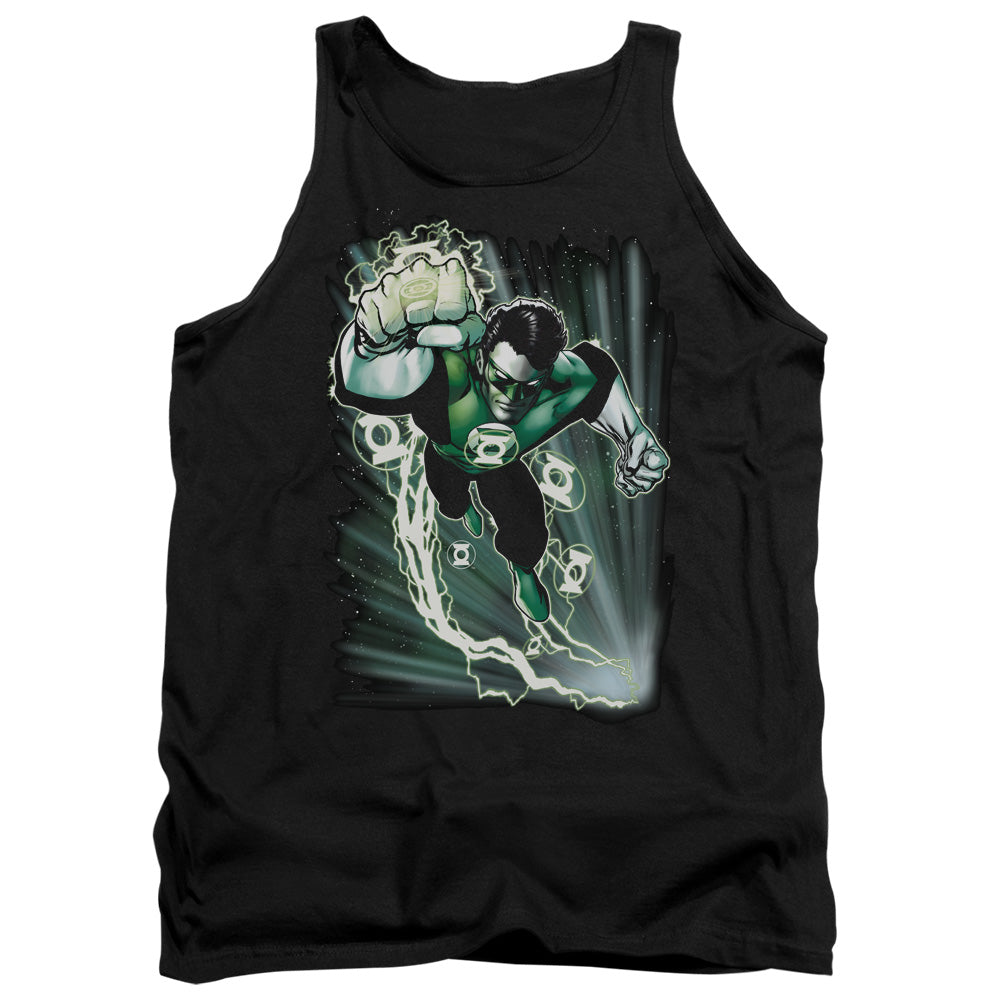 Justice League Emerald Energy Mens Tank Top Shirt Black Officially Licensed