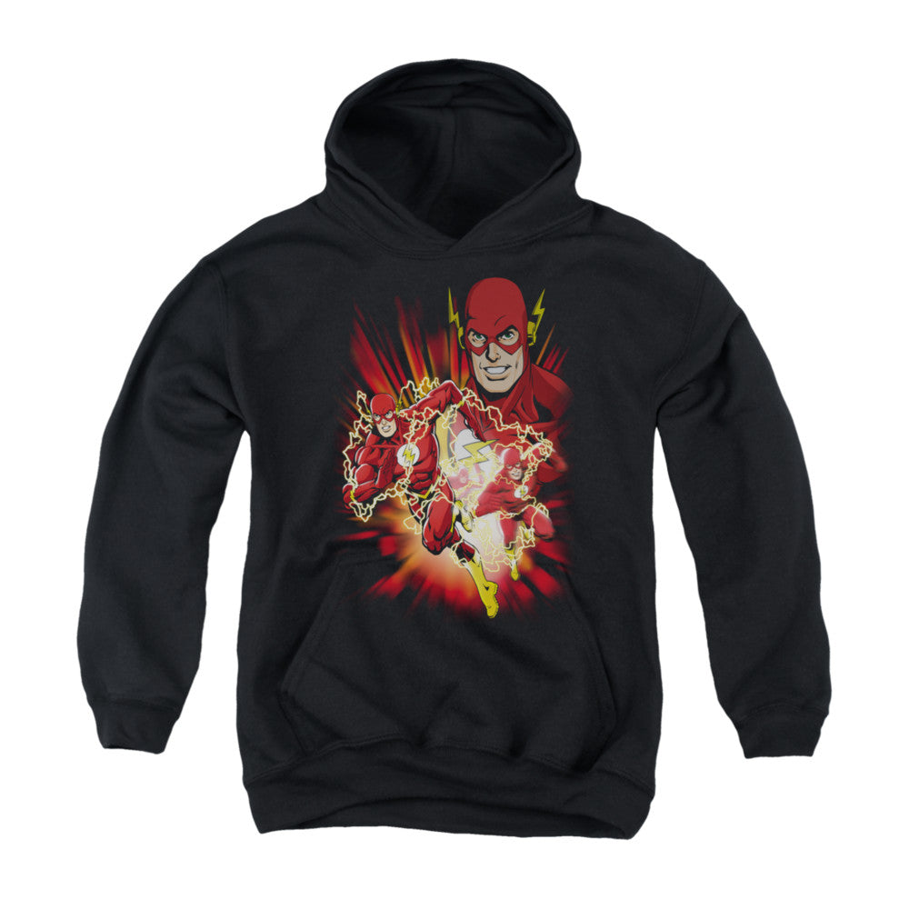 Justice League Speed Force Kids Youth Hoodie Black Officially Licensed