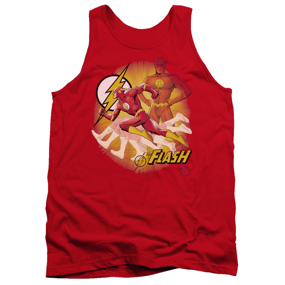 Justice League Lightning Fast Mens Tank Top Shirt Red Officially Licensed