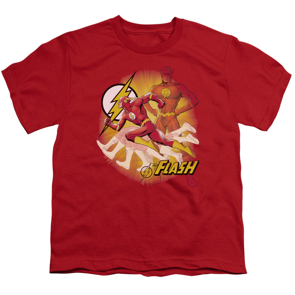 Justice League Lightning Fast Kids Youth T Shirt Red Officially Licensed