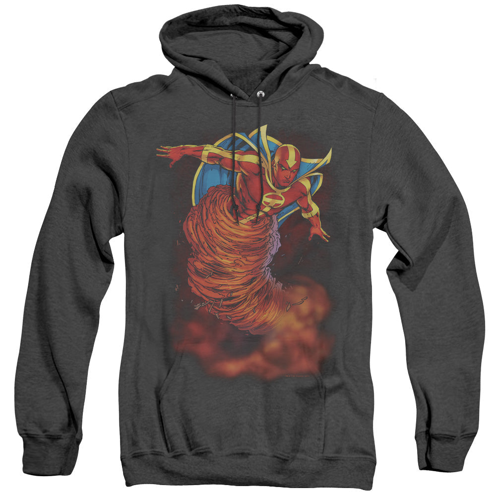Justice League Of America Tornado Cloud Mens Heather Hoodie Black Officially Licensed