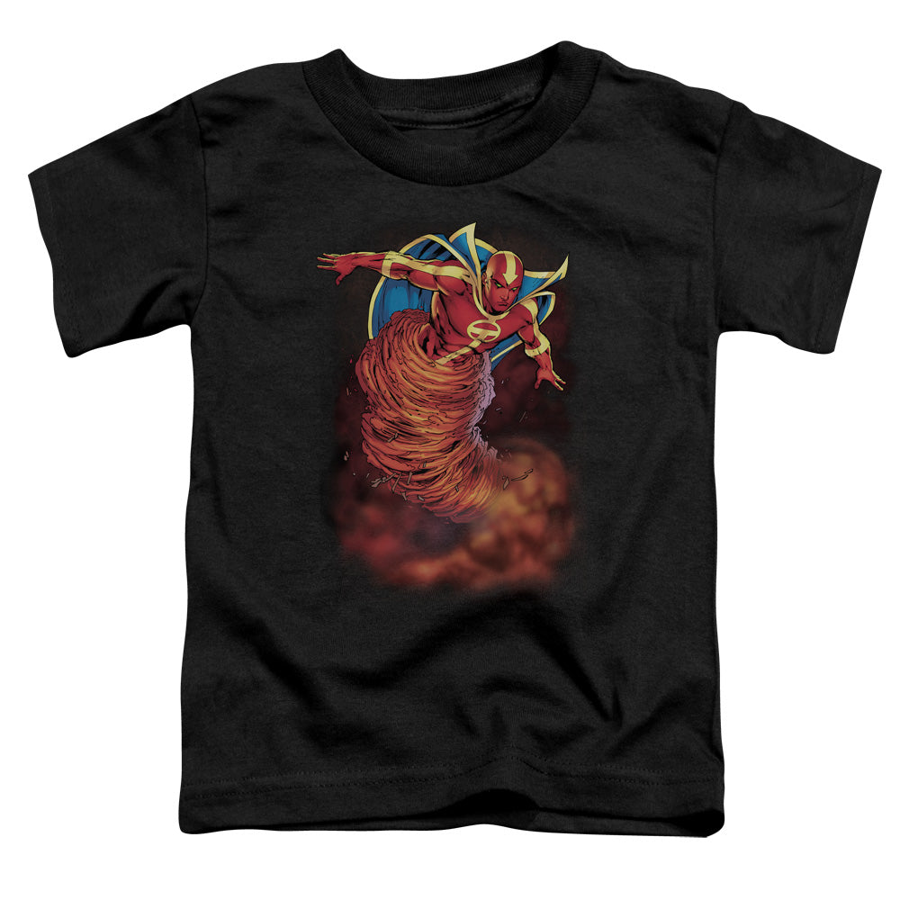Justice League Tornado Cloud Toddler Kids Youth T Shirt Black Officially Licensed