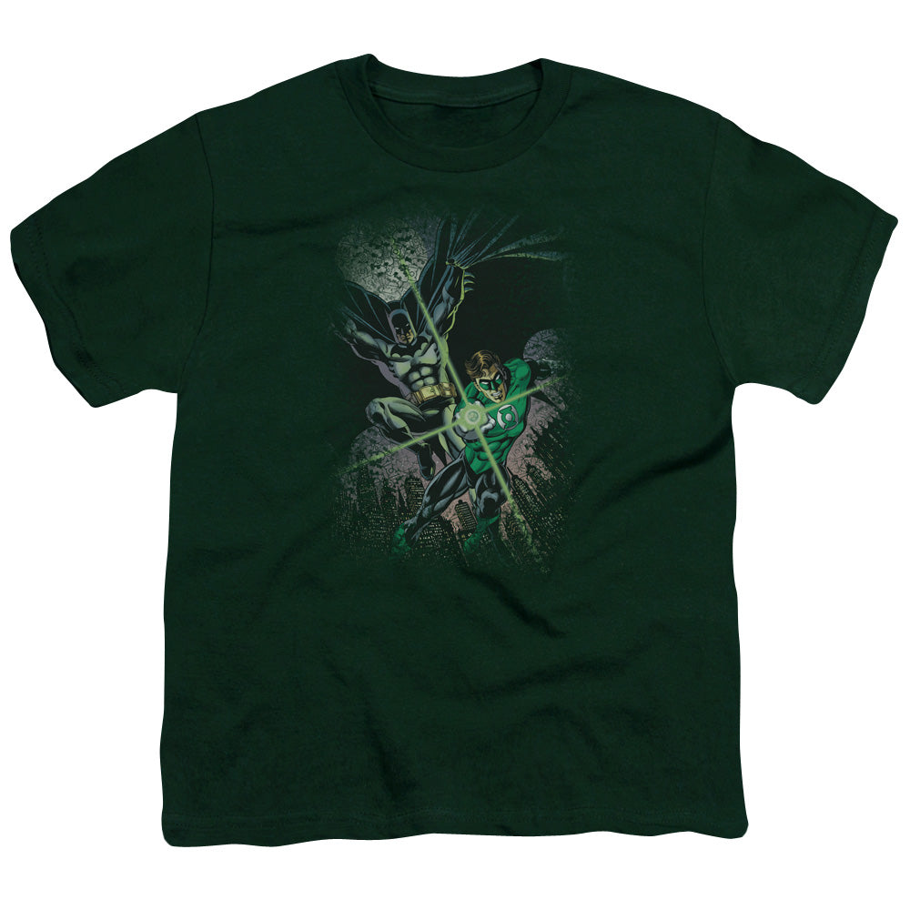 Justice League Brave & Bold #1 Kids Youth T Shirt Hunter Green Officially Licensed