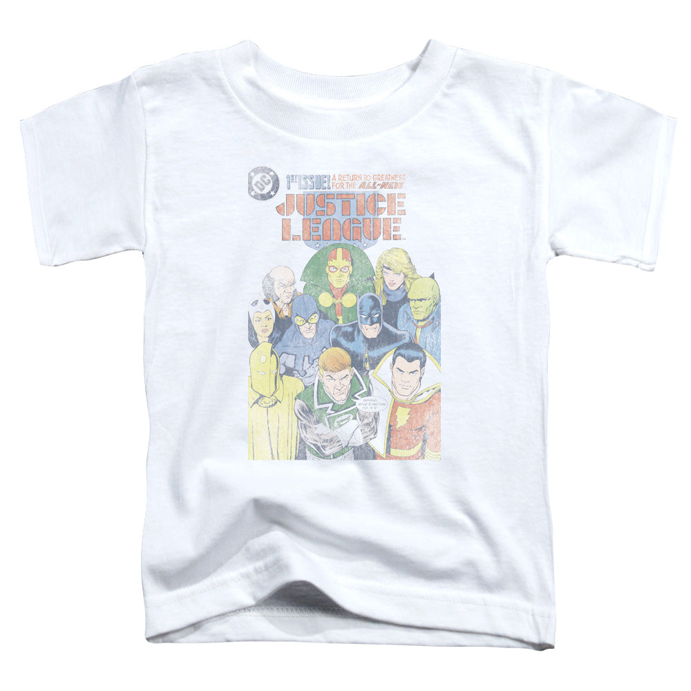 Justice League Justice League #1 Cover Toddler Kids Youth T Shirt White Officially Licensed