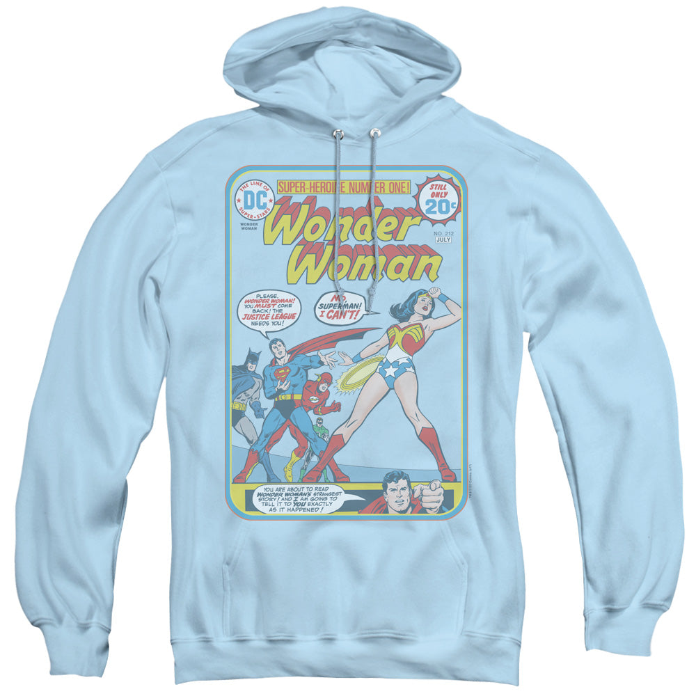 Justice League Ww #212 Cover Mens Hoodie Light Blue Officially Licensed