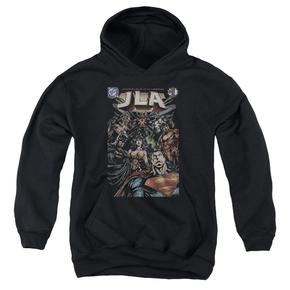 Justice League #1 Cover Kids Youth Hoodie Black Officially Licensed