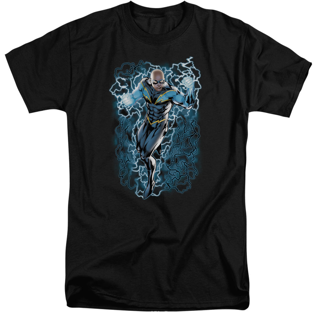 Justice League Black Lightning Bolts Mens Tall T Shirt Black Officially Licensed