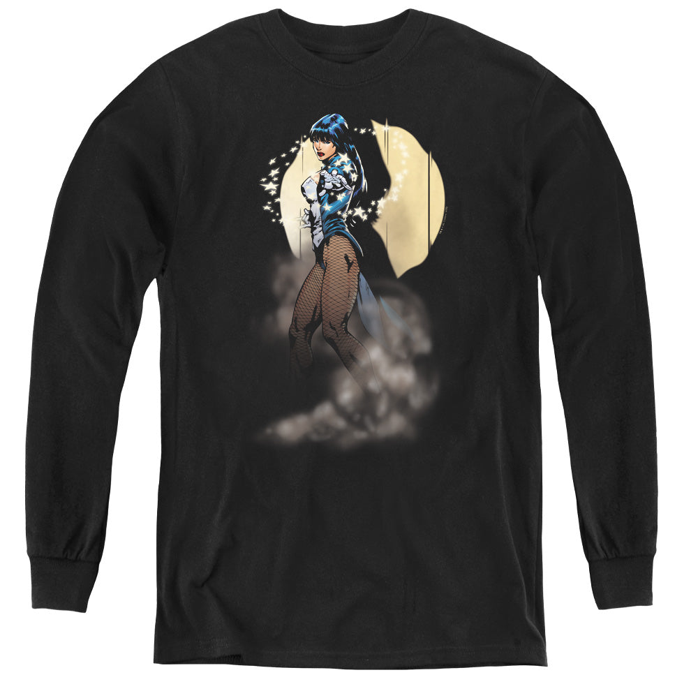 Justice League Zatanna Illusion Long Sleeve Kids Youth T Shirt Black Officially Licensed