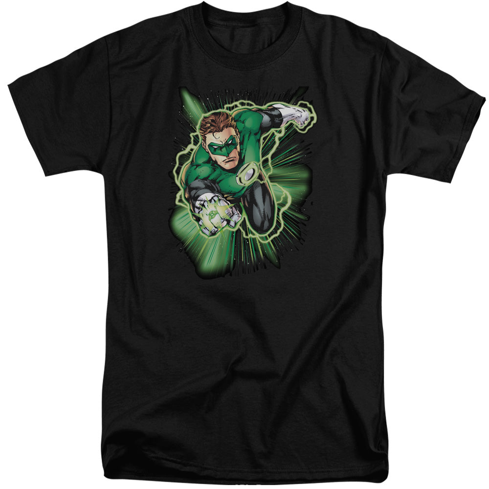 Justice League Green Lantern Energy Mens Tall T Shirt Black Officially Licensed
