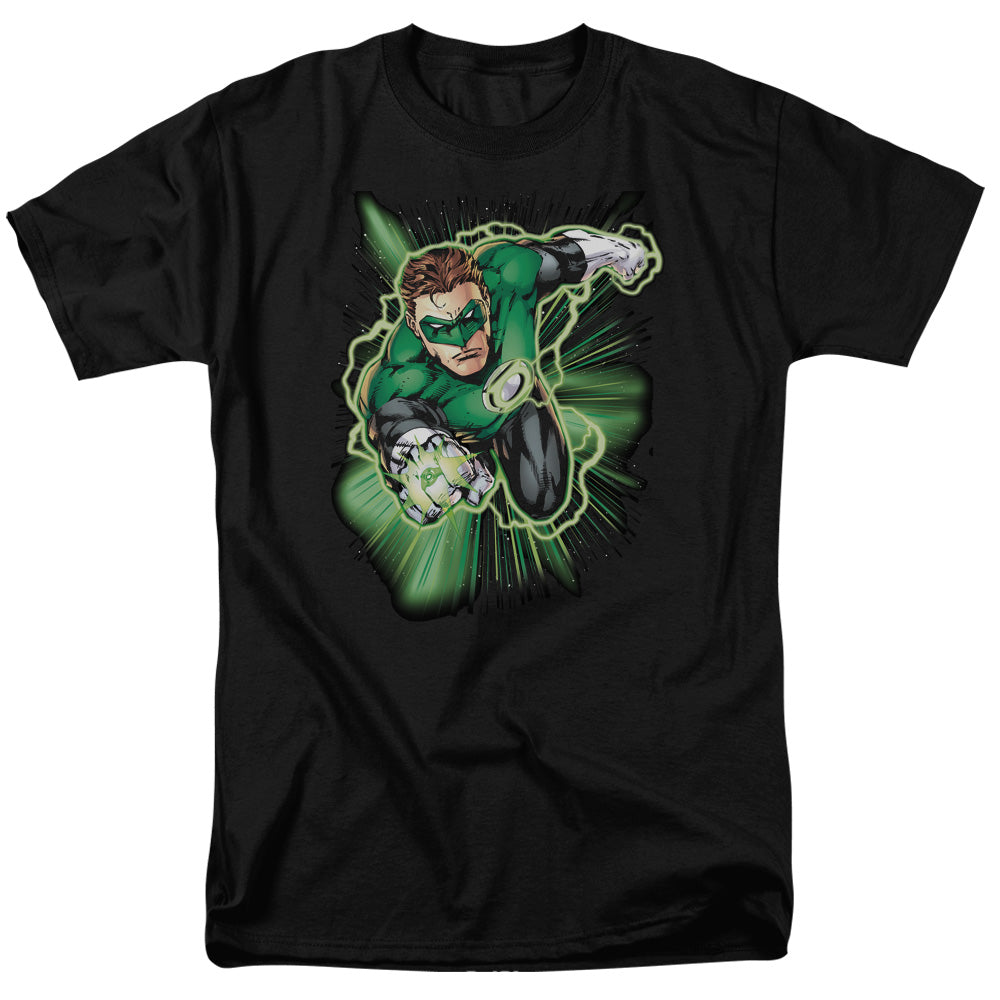 Justice League Of America Green Lantern Energy Mens T Shirt Black Officially Licensed