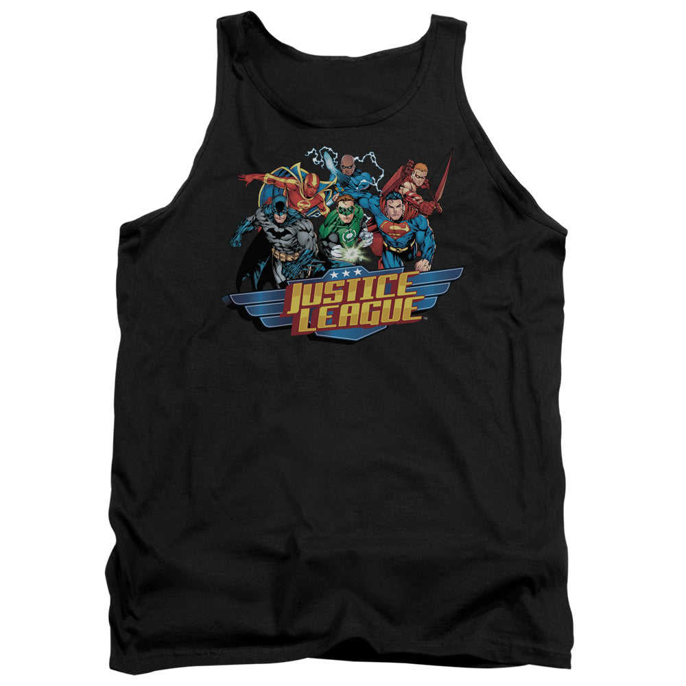 Justice League Ready to Fight Mens Tank Top Shirt Black Officially Licensed