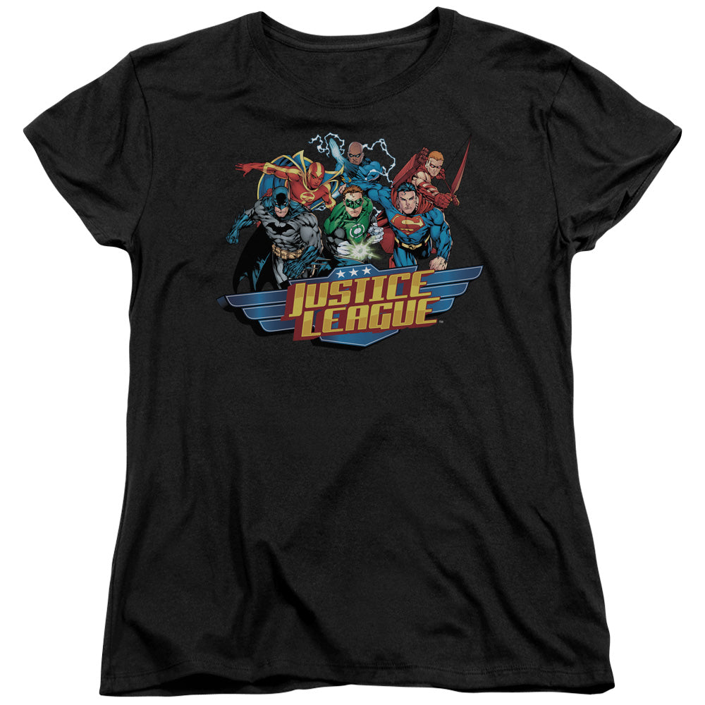 Justice League Ready to Fight Womens T Shirt Black Officially Licensed