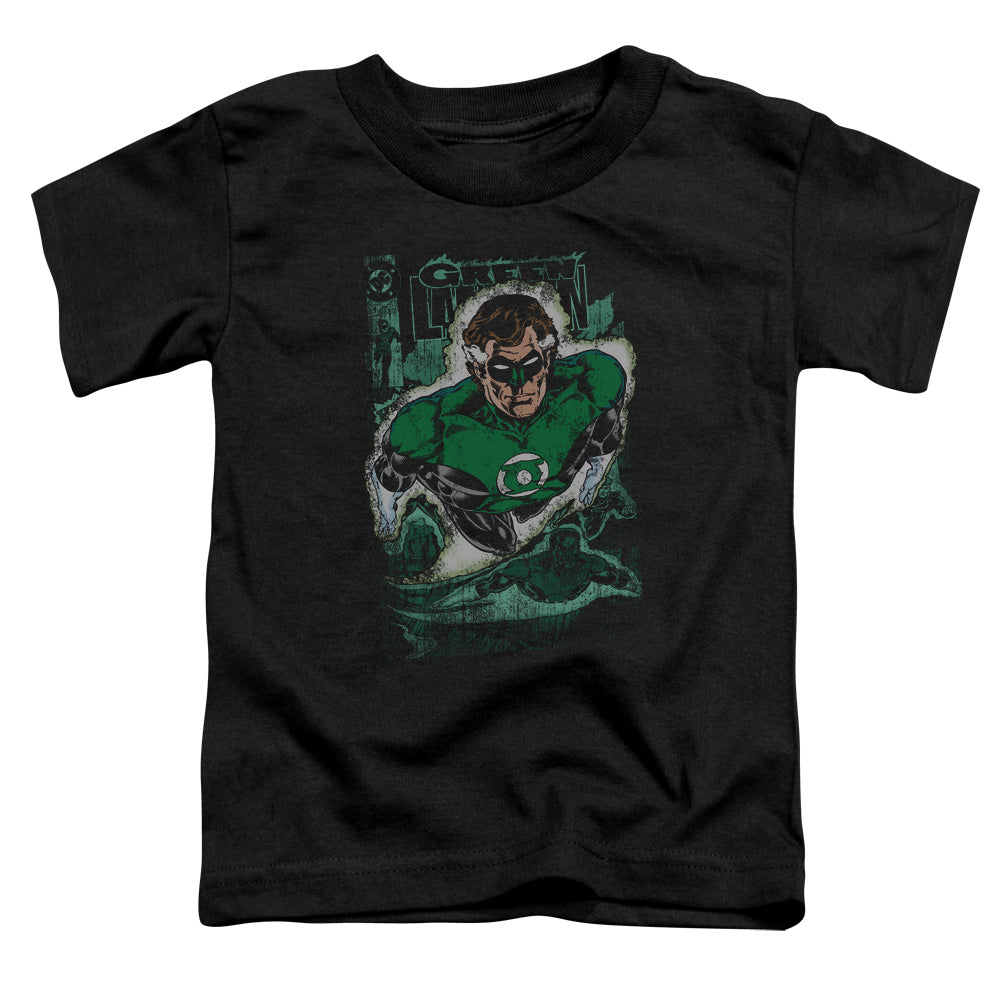 Justice League Green Lantern #1 Distress Toddler Kids Youth T Shirt Black Officially Licensed