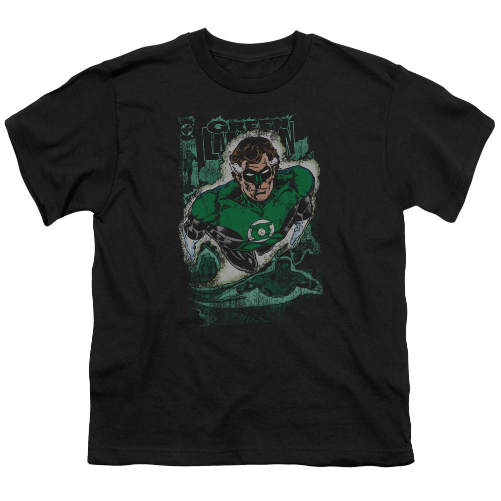 Justice League Green Lantern #1 Distress Kids Youth T Shirt Black Officially Licensed