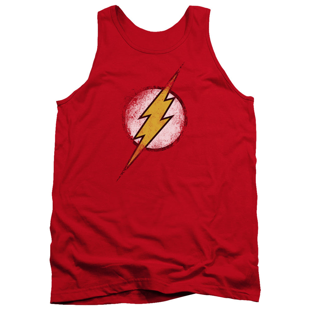 Justice League Destroyed Flash Logo Mens Tank Top Shirt Red Officially Licensed