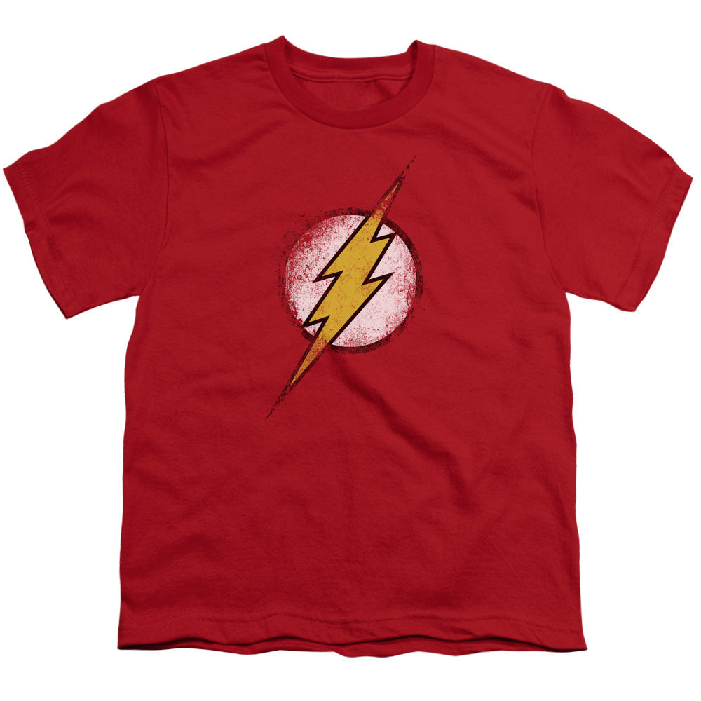 Justice League Destroyed Flash Logo Kids Youth T Shirt Red Officially Licensed
