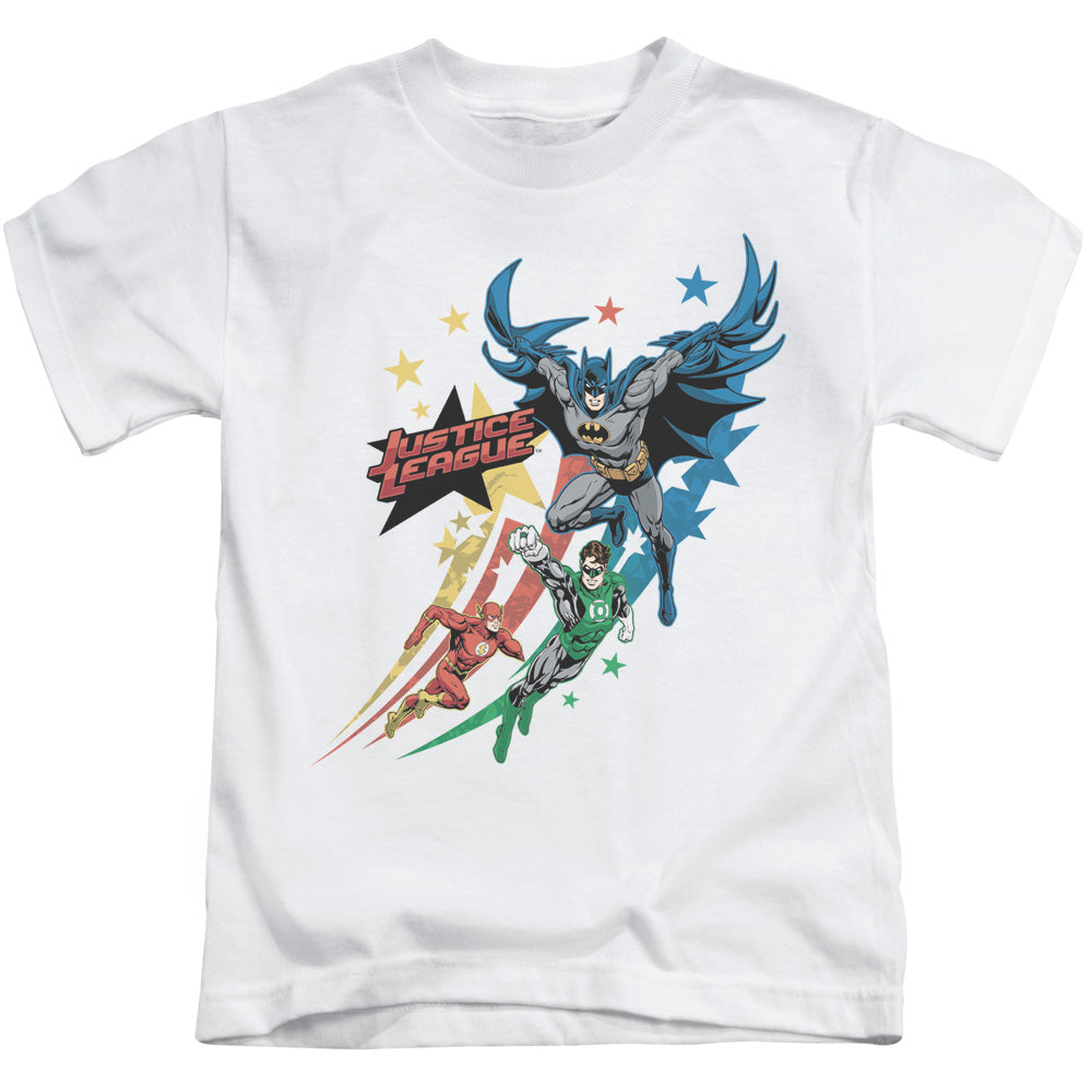 Justice League Allegiance Juvenile Kids Youth T Shirt White Officially Licensed