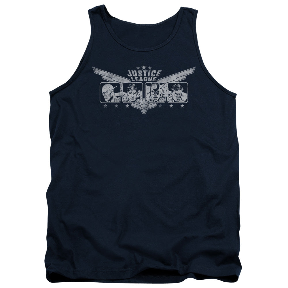 Justice League Justice Wings Mens Tank Top Shirt Navy Officially Licensed