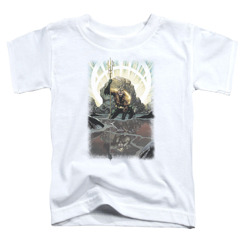 Justice League Brightest Day Aquaman Toddler Kids Youth T Shirt White Officially Licensed