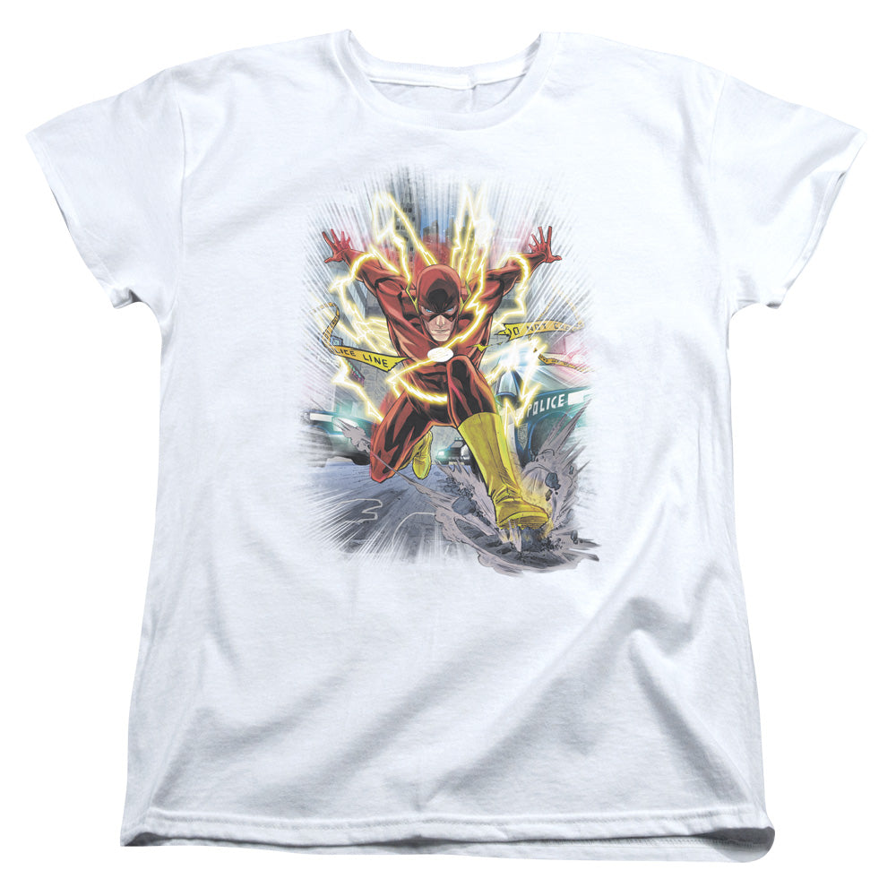 Justice League Brightest Day Flash Womens T Shirt White Officially Licensed