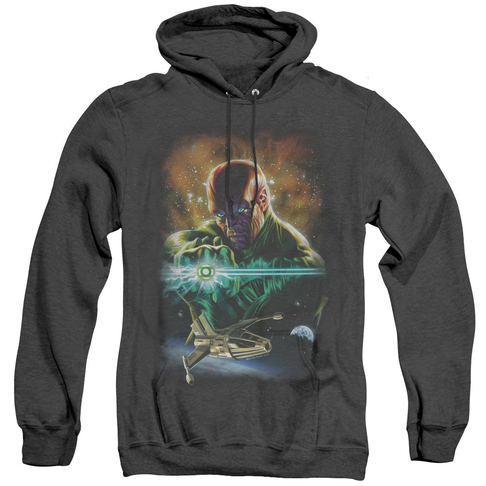 Jla(Gl) Abin Sur Mens Heather Hoodie Black Officially Licensed