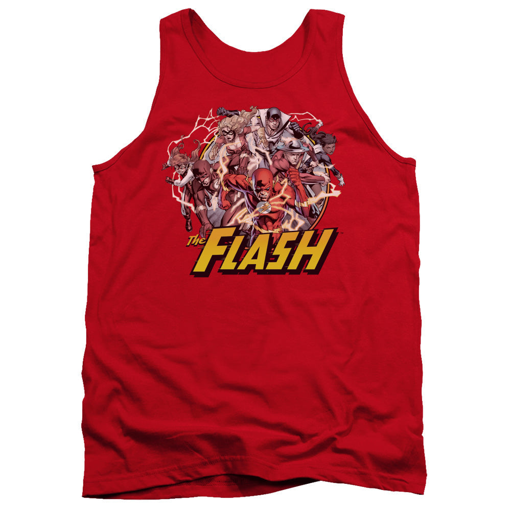 Justice League Flash Family Mens Tank Top Shirt Red Officially Licensed