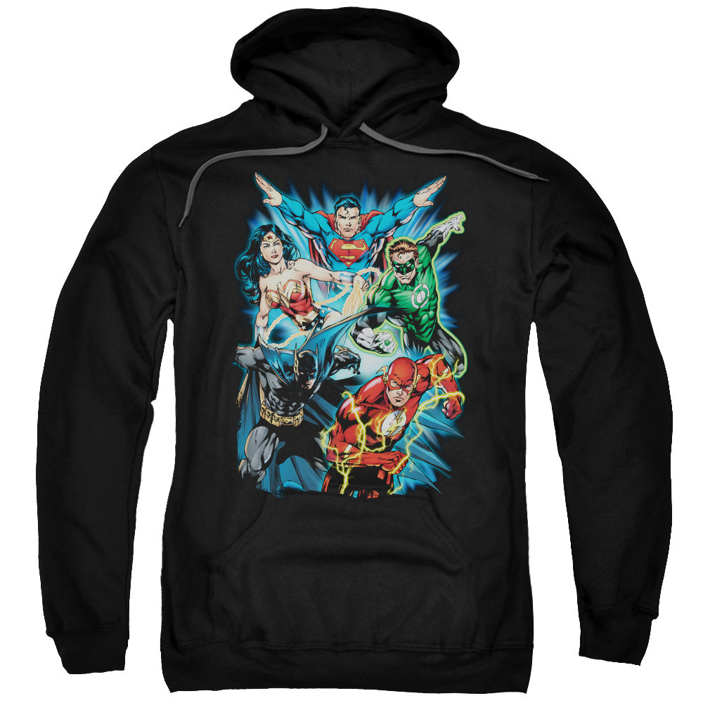 Justice League Jl Assemble Mens Hoodie Black Officially Licensed