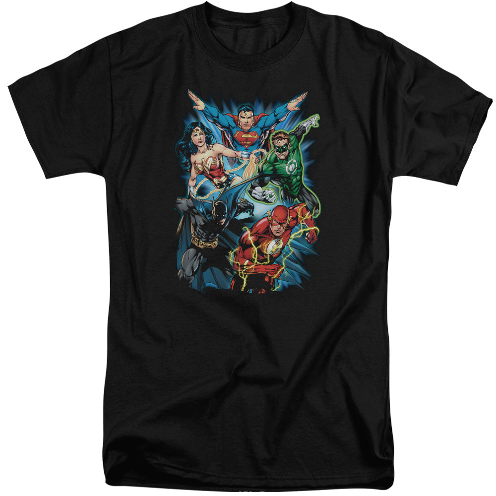 Justice League Jl Assemble Mens Tall T Shirt Black Officially Licensed