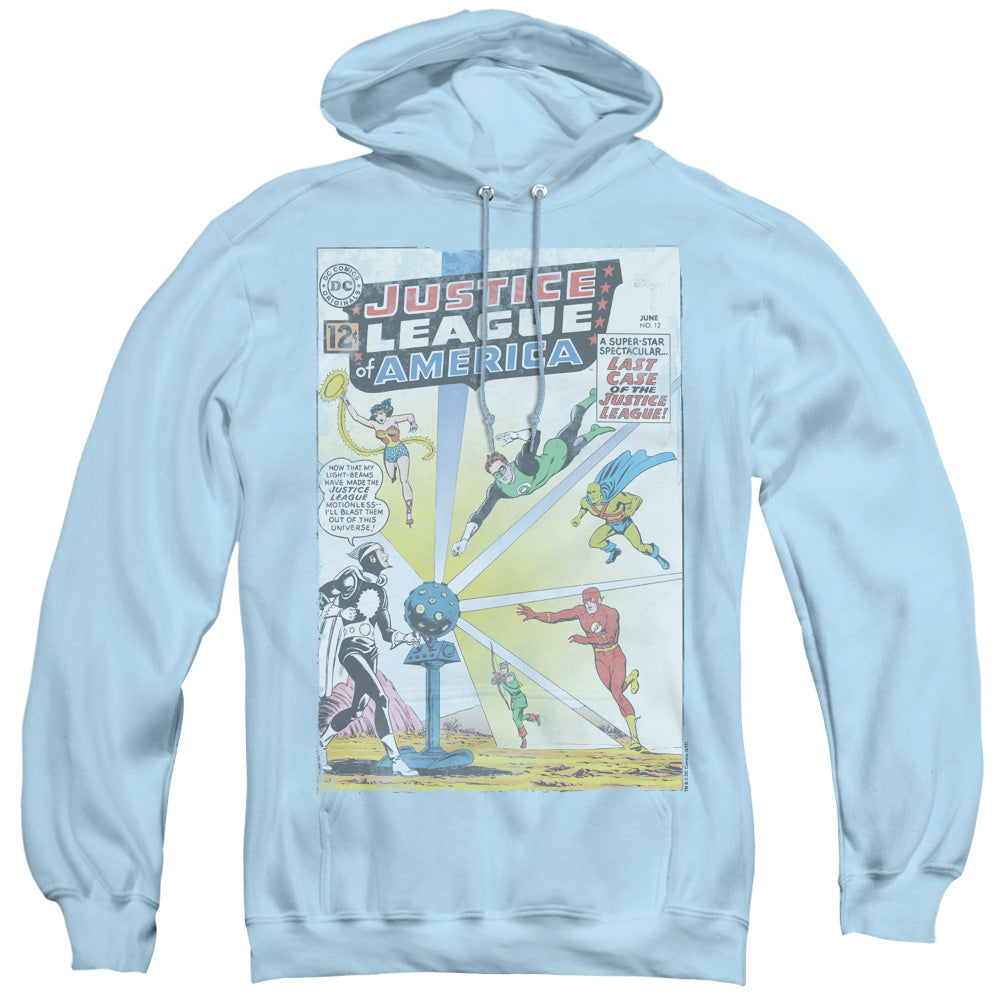 Justice League Vintage Cover 12 Mens Hoodie Light Blue Officially Licensed