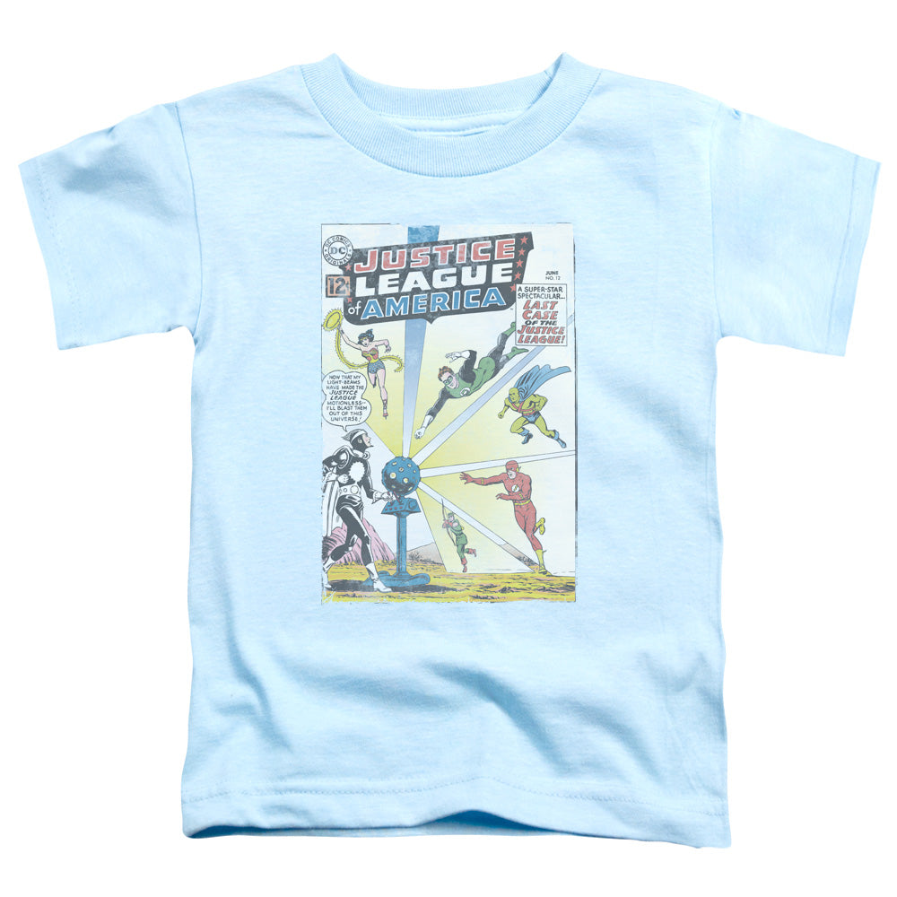 Justice League Vintage Cover 12 Toddler Kids Youth T Shirt Light Blue Officially Licensed