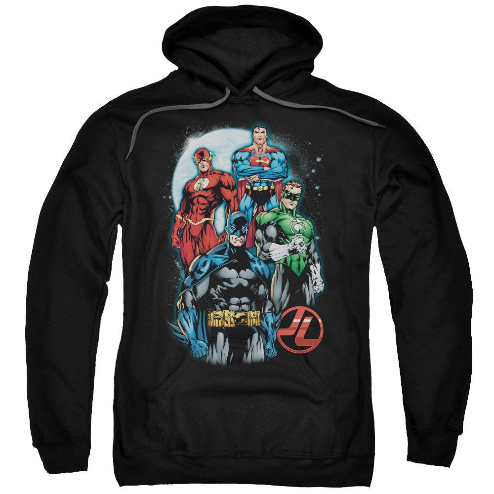 Justice League the Four Mens Hoodie Black Officially Licensed