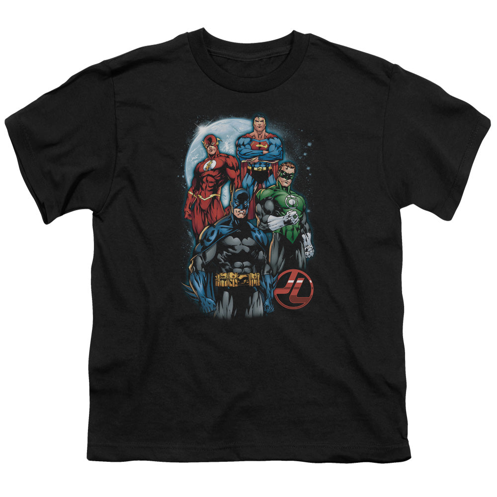 Justice League the Four Kids Youth T Shirt Black Officially Licensed