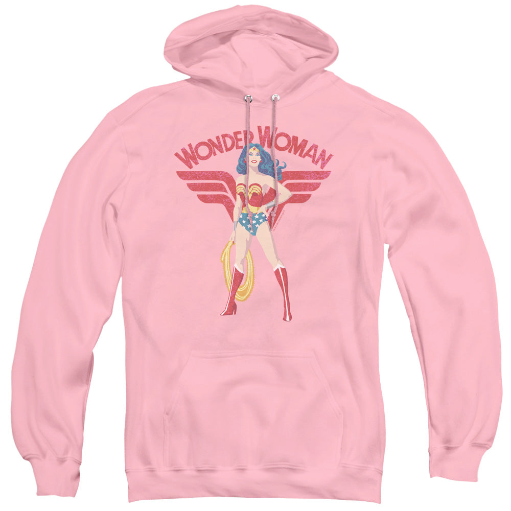 Justice League Ww Sparkle Mens Hoodie Pink Officially Licensed