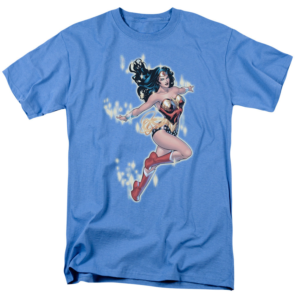 Justice League Of America Simple Wonder Mens T Shirt Carolina Blue Officially Licensed