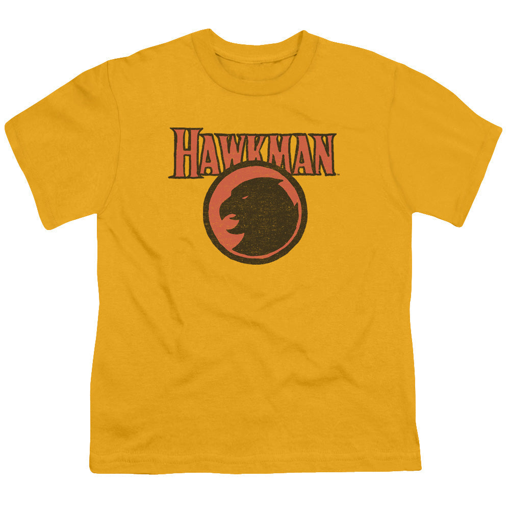 Justice League Rough Hawk Kids Youth T Shirt Gold Officially Licensed