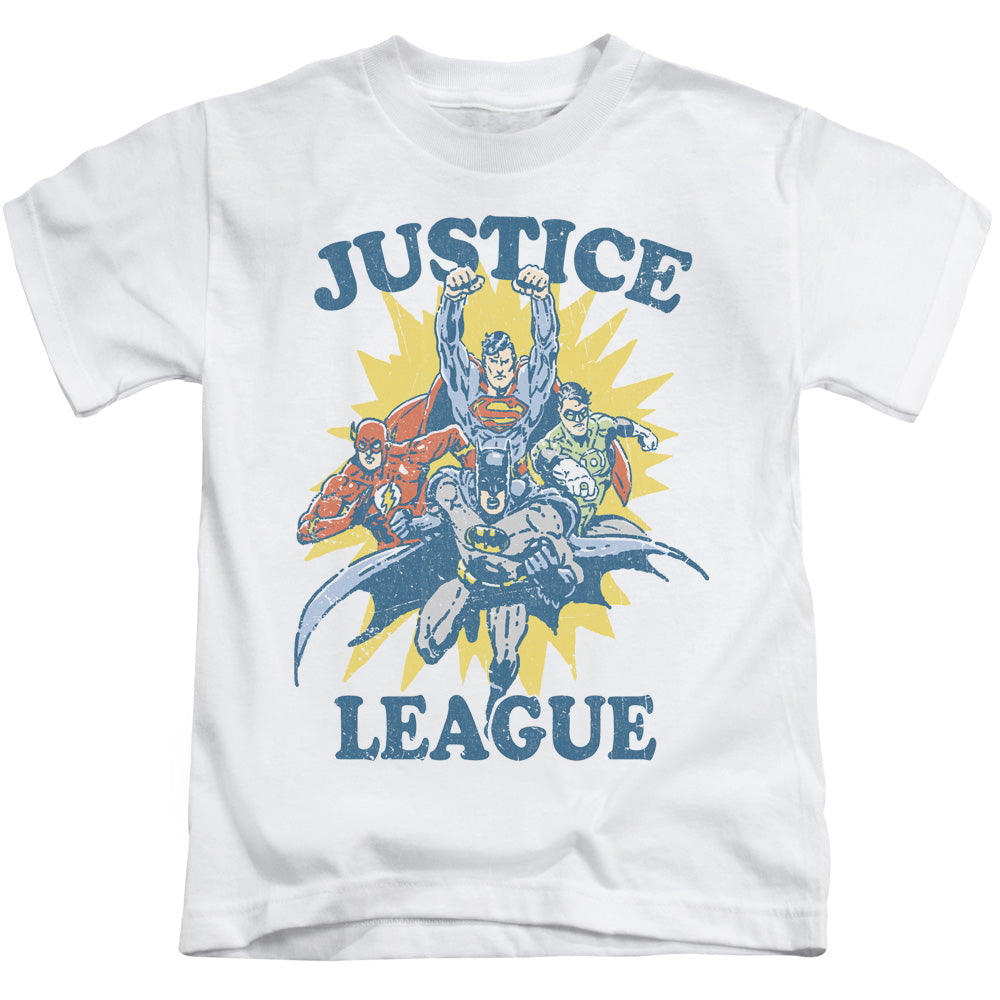 Justice League Lets Do This Juvenile Kids Youth T Shirt White Officially Licensed