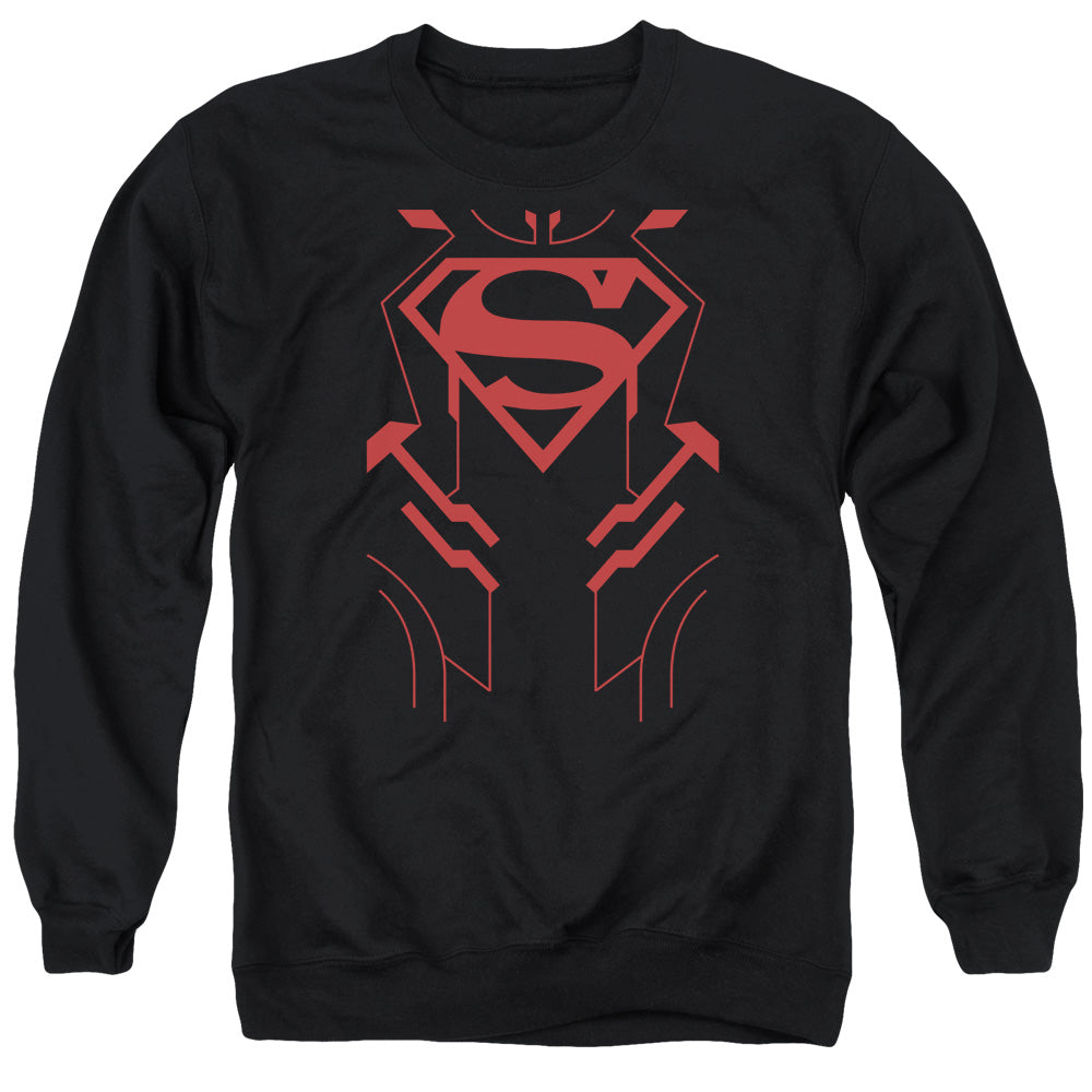 Justice League Superboy Mens Crewneck Sweatshirt Black Officially Licensed