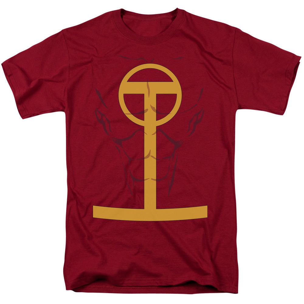 Jla Red Tornado Mens T Shirt Cardinal Officially Licensed