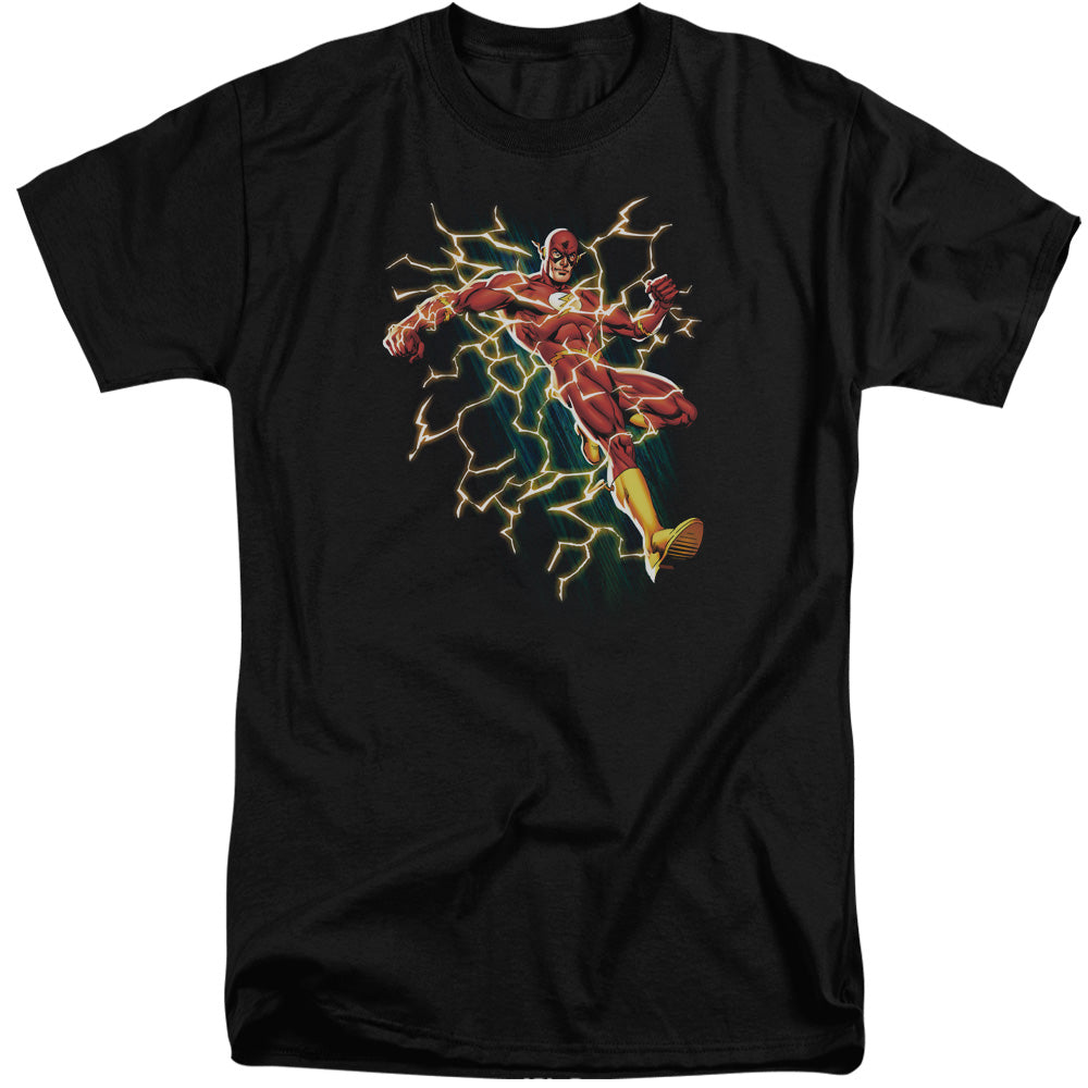 Justice League Of America Electric Death Mens Tall T Shirt Black Officially Licensed