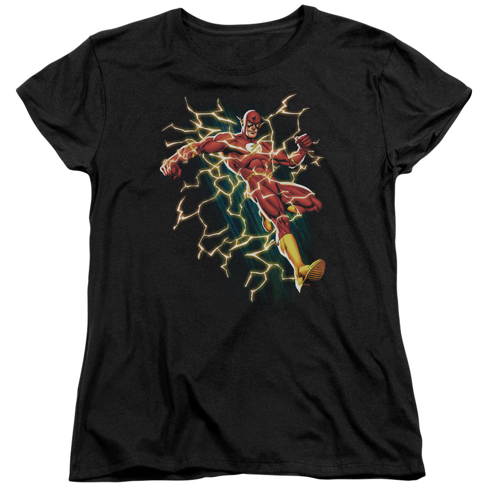 Justice League Electric Death Womens T Shirt Black Officially Licensed