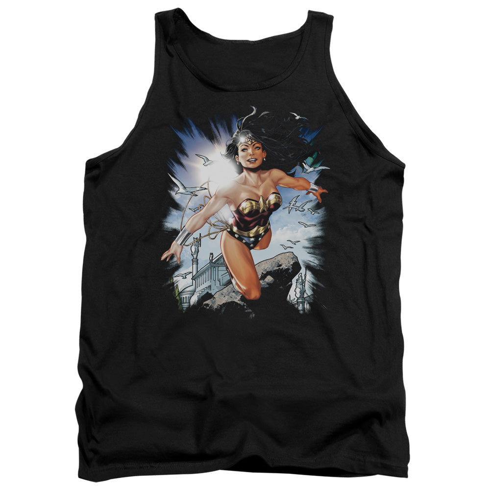 Justice League of Themyscira Mens Tank Top Shirt Black Officially Licensed