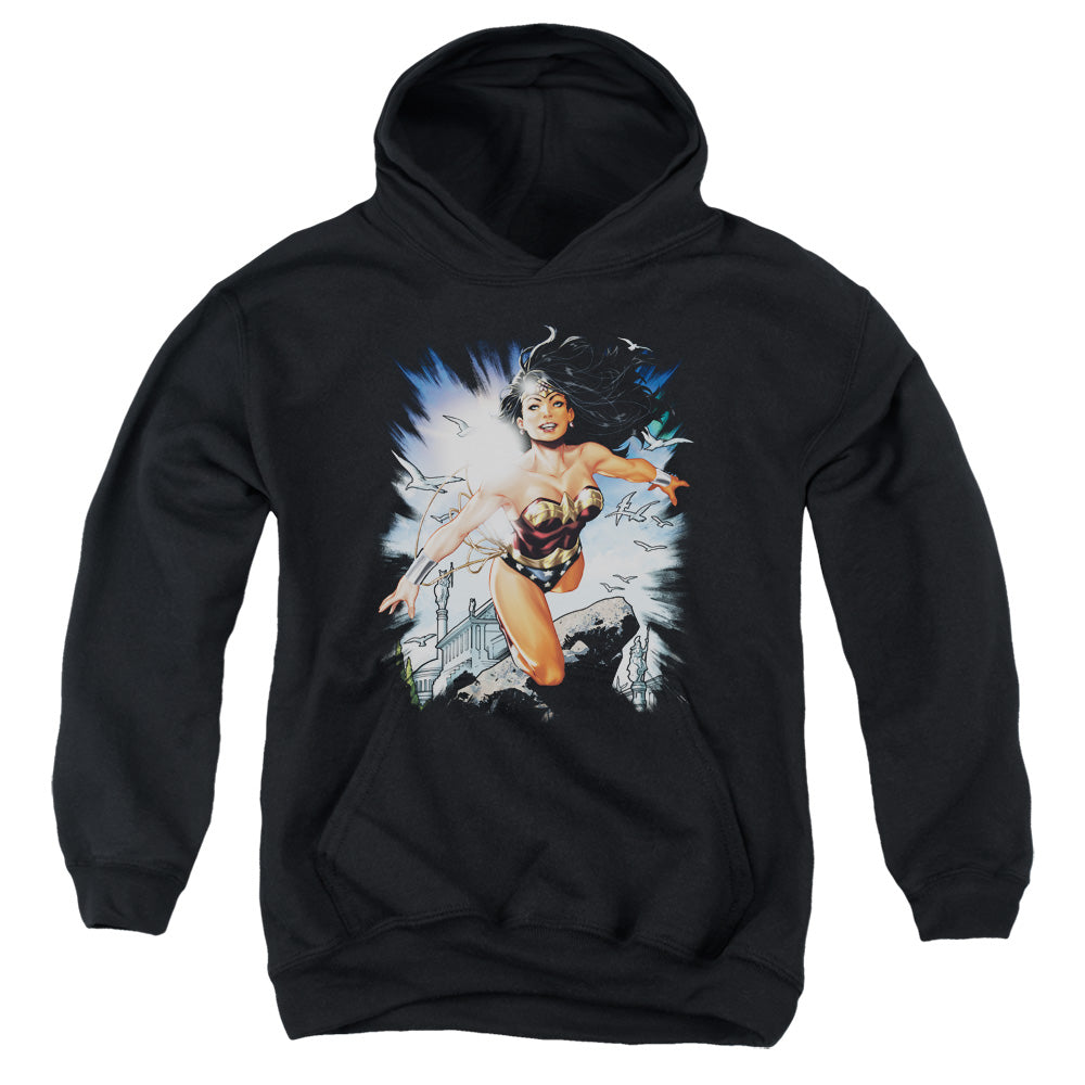 Justice League of Themyscira Kids Youth Hoodie Black Officially Licensed