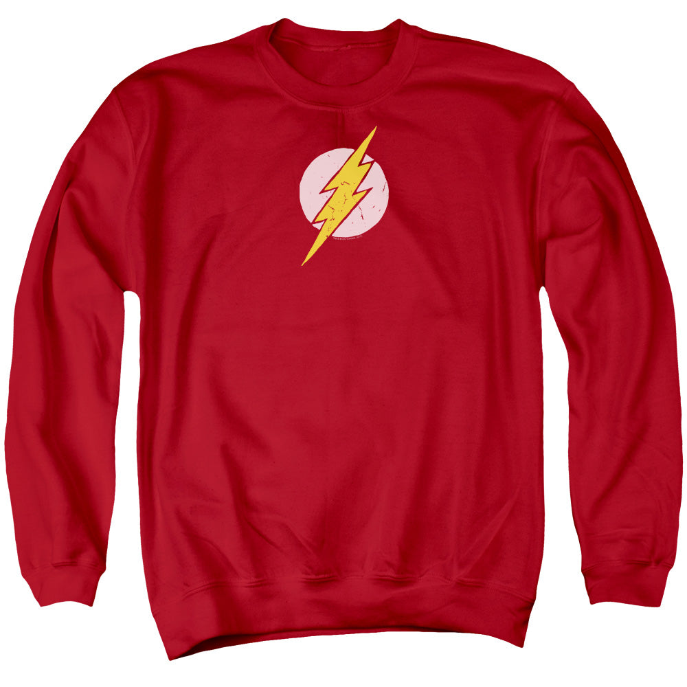 Justice League Rough Flash Mens Crewneck Sweatshirt Red Officially Licensed