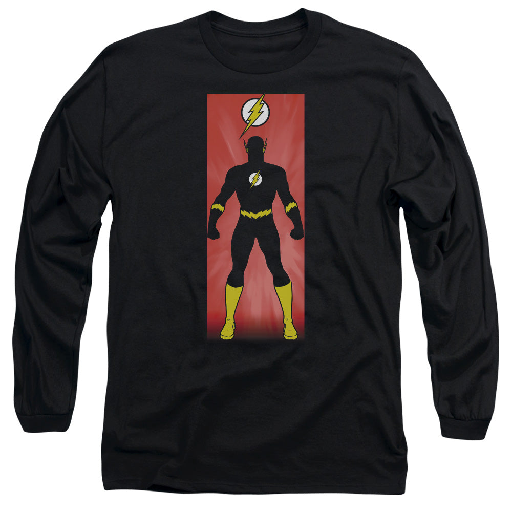 Jla Flash Block Mens Long Sleeve Shirt Black Officially Licensed