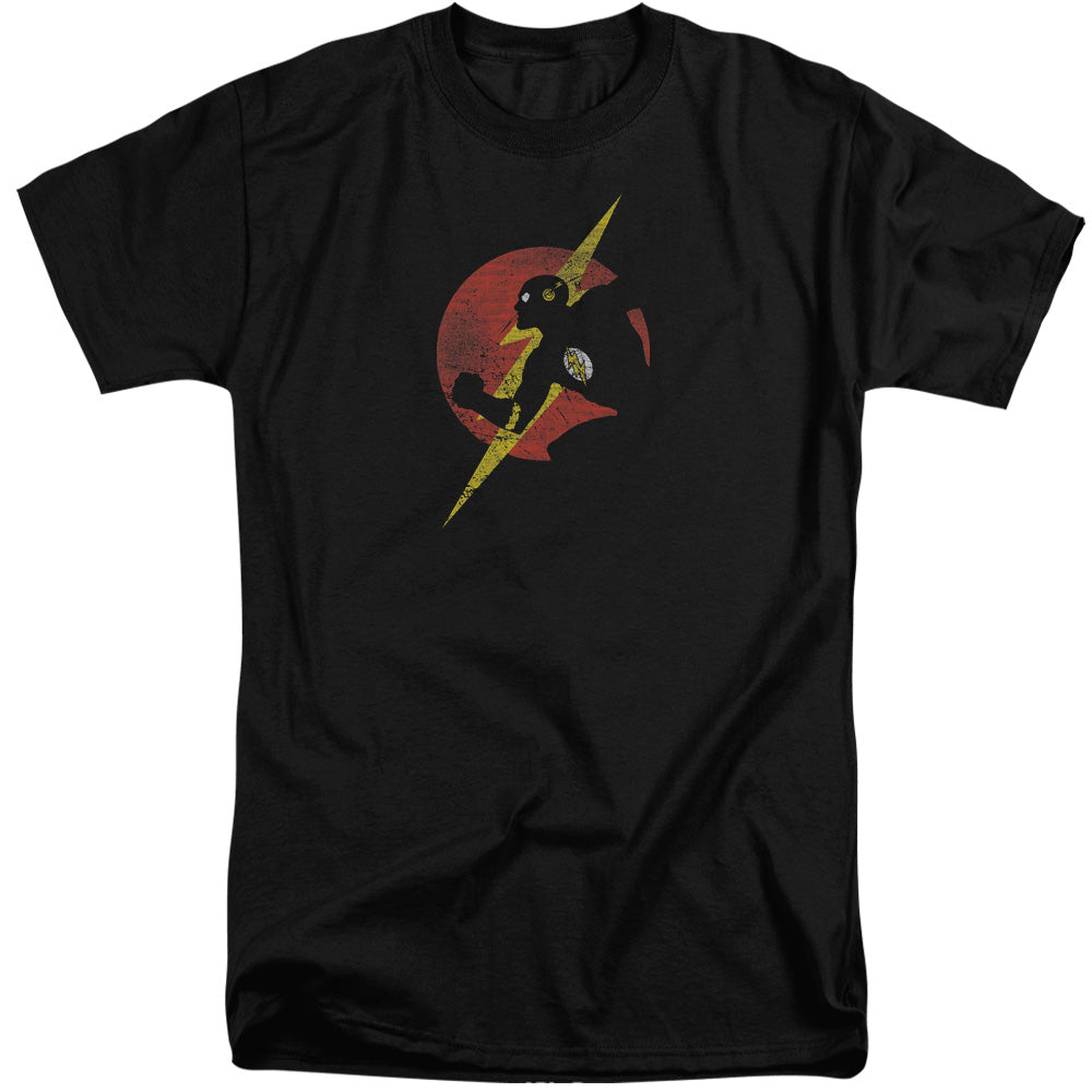 Justice League Flash Symbol Knockout Mens Tall T Shirt Black Officially Licensed